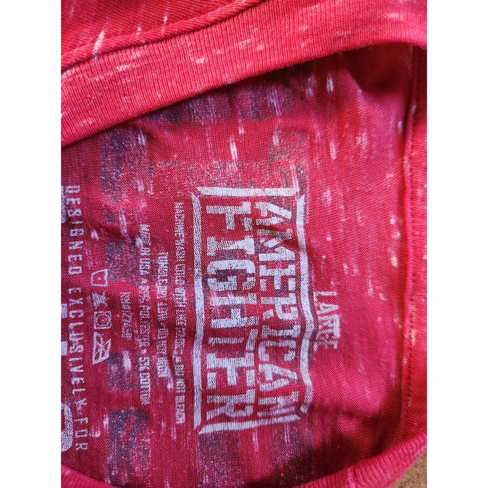 American Fighter Training Division Red Graphic Tee Men's Large Athletic Fit Y2K‎ - Picture 15 of 16